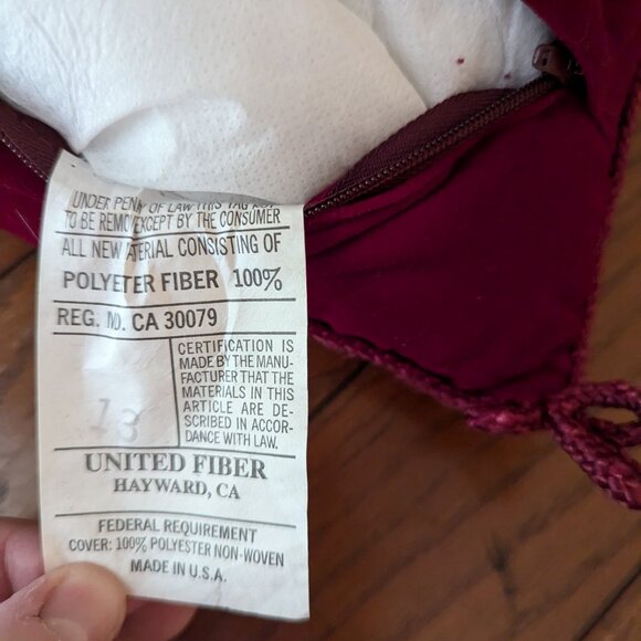 Embroidered Quail Pillow Red Square 12" Vintage 1991 Peking Handicraft Holiday - Picture 14 of 14